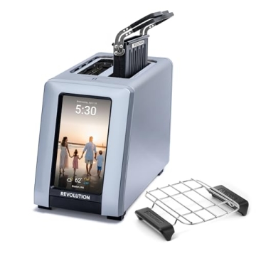 Revolution R180 Connect Plus 2-Slice Toaster, Toastie Press & Warming Rack Bundle – Smart Touchscr...