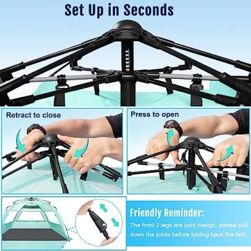 WhiteFang XL Pop Up Beach Tent with UV Protection