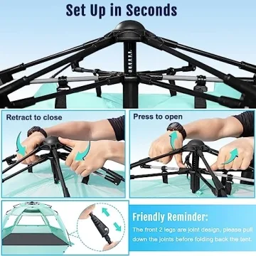 WhiteFang XL Pop Up Beach Tent with UV Protection