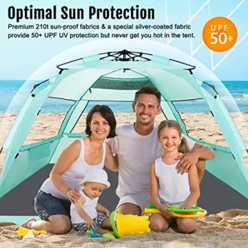 WhiteFang XL Pop Up Beach Tent with UV Protection