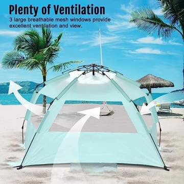 WhiteFang XL Pop Up Beach Tent with UV Protection