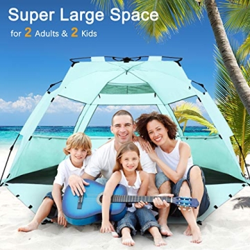 WhiteFang XL Pop Up Beach Tent with UV Protection
