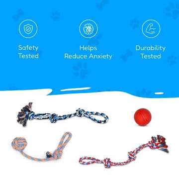 XL DOG ROPE TOYS FOR AGGRESSIVE CHEWERS - LARGE DOG BALL FOR LARGE AND MEDIUM DOGS - BENEFITS NON-PROFIT DOG RESCUE - LARGE FLOSS ROPE FOR DOGS DENTAL HEALTH - 100% COTTON ROPE TOY FOR LARGE DOGS