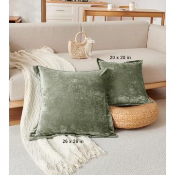 Luxurious Velvet Euro Pillow Covers Set of 2 at Great Price