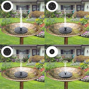 Mademax Solar Bird Bath Fountain Pump - 1.4W Solar Power