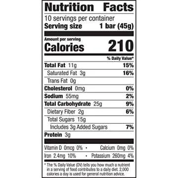 LÄRABAR Chocolate Chip Cookie Dough, Gluten Free Vegan Fruit & Nut Bar, 1.6 oz Bars, 10 Ct