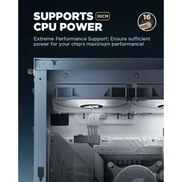 ASIAHORSE 16AWG PSU Cable Extension Power Cords, Customized Power Supply Mod Sleeve Extension Cable, ATX/EPS/8-pin PCI-E/6-pin PCI-E for ATX Power Supply (White)