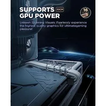 ASIAHORSE 16AWG PSU Cable Extension Power Cords, Customized Power Supply Mod Sleeve Extension Cable, ATX/EPS/8-pin PCI-E/6-pin PCI-E for ATX Power Supply (White)