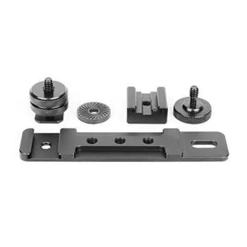 ChromLives Hot Shoe Extension Bar Mount, Cold Shoe Extension Flash Bracket, Dual Straight Mount Flash Bracket Compatible with Nikon Canon Sony Olympus DSLR Camera Camcorder DV