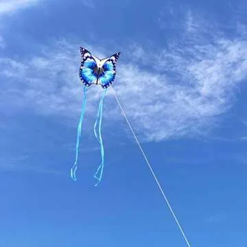Mint's Colorful Life Butterfly Kite for Kids & Adults Easy to Fly, Large Single Line Kites with 300ft String Handle (Blue)