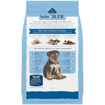 Blue Buffalo Baby Blue Natural Dry Food for Puppies, Healthy Growth Formula with DHA, Savory Chicken...