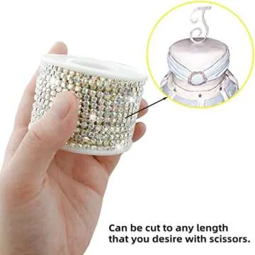 1 Roll 10 Yards 3MM Crystal Rhinestone Close Chain Trim for Sewing Craft DIY Decoration Jewelry AB Color Crystal Claw Chain Rhinestone Cup Chain Rhinestone Chain Trimming for Wedding Clear Trim (SS12)