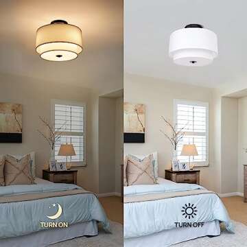 Modern Flush Mount Ceiling Light Fixture - Easric Light Fixtures Ceiling Mount Hallway Light Fixture...