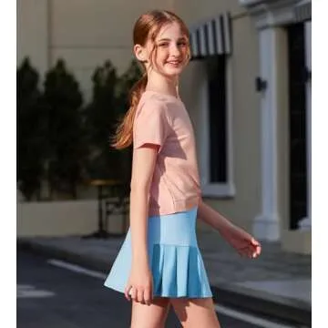 Arshiner Girl's Athletic Pleated Skort for Active Girls