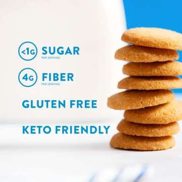 HighKey Gluten Free Vanilla Wafer Cookies - 3 Pack Low Carb Keto Snack Sugar Free Dessert Diabetic Snacks Healthy Diet Friendly Food Sweet for Adults Almond Flour Cookie Zero Sugar Added Protein Treat