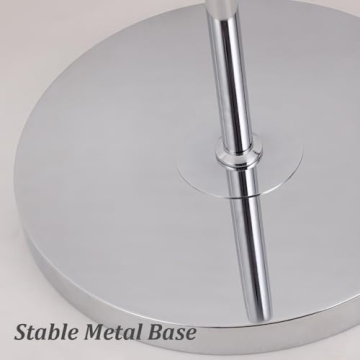 Aeyee Glass Floor Lamp with Orange Dome Shade