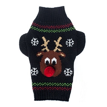 BOBIBI Christmas Reindeer Dog Sweater - Warm Knitwear