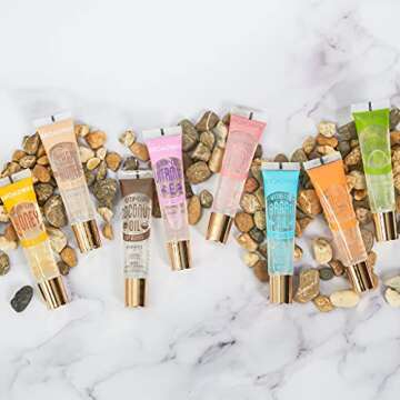 Ruby Kisses Broadway Vita-Lip Clear Lip Gloss - Moisturizing, Hydrating, Nourishing with Mint, Roseh...