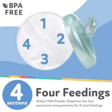 Nuby Natural Touch Milk Powder Dispenser - Travel-Friendly Feeding Solution