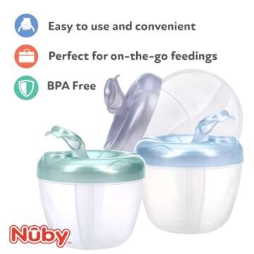 Nuby Milk Powder Dispenser for Easy Feeding on the Go
