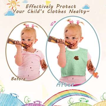 6 Pack Soft Cotton Baby Bibs for Feeding & Drooling