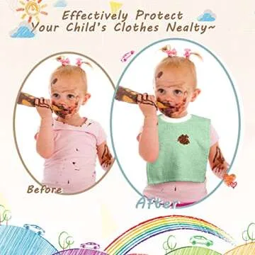 6 Pack Soft Cotton Baby Bibs for Feeding & Drooling