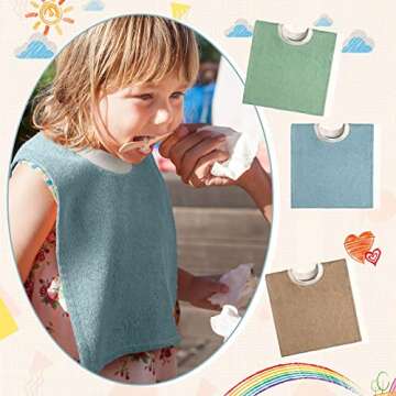 6 Pack Soft Cotton Baby Bibs for Feeding & Drooling