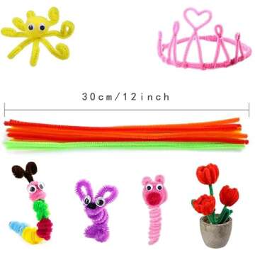 Caydo 1000 Pieces Vibrant Pipe Cleaners for Kids
