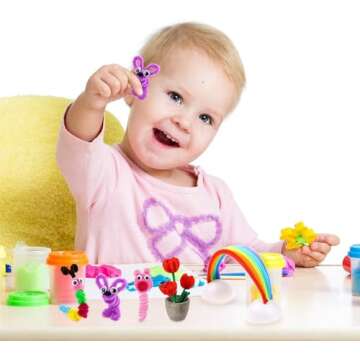 Caydo 1000 Pieces Vibrant Pipe Cleaners for Kids