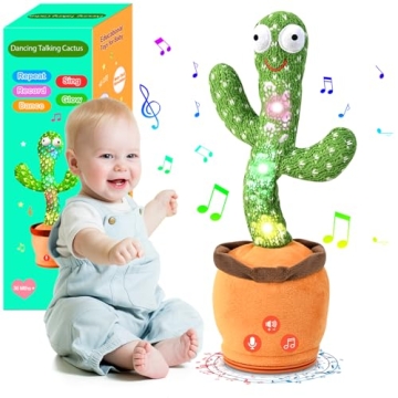 SANJOIN Dancing Talking Cactus Toy - Singing Mimicking Plush with 120 Songs