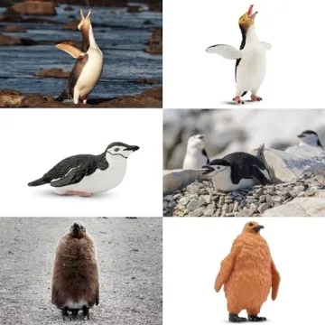 TOYMANY 12PCS Realistic Penguin Figurines Kids Gift