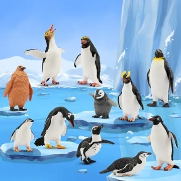 TOYMANY 12PCS Realistic Penguin Figurines Kids Gift