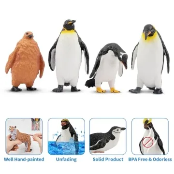 TOYMANY 12PCS Realistic Penguin Figurines Kids Gift