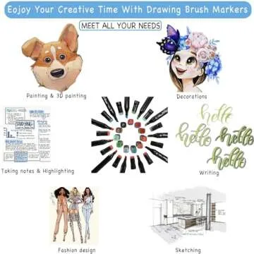 HEVEGRD 80 Colors Alcohol Markers Set, Dual Tips Blender Art Markers for Drawing Permanent Sketch Markers for adult coloring, Illustrations Alcohol Based Markers, Artist Pens