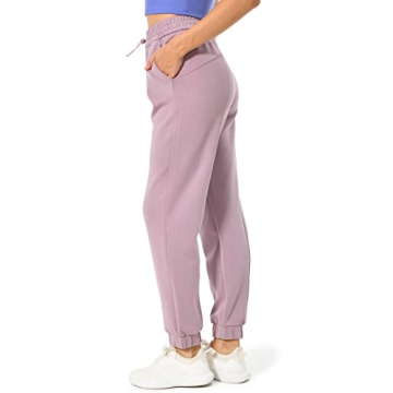 Colorfulkoala Women's High Waisted Ultra Soft Modal Joggers Running Sweatpants Casual Lounge Pants with Pockets (M, Elderberry)