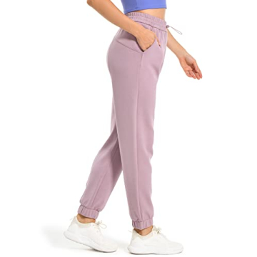 Colorfulkoala Women's High Waisted Ultra Soft Modal Joggers Running Sweatpants Casual Lounge Pants with Pockets (M, Elderberry)