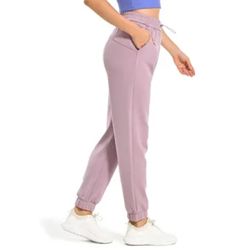 Colorfulkoala Women's High Waisted Ultra Soft Modal Joggers Running Sweatpants Casual Lounge Pants with Pockets (M, Elderberry)
