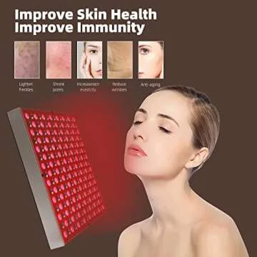 LED-Red-Light-Therapy-Device - 45W LED Panel Deep 660nm and Near-Infrared 850nm LED Light Combo for Skin Beauty, Pain Relief of Muscles and Joints