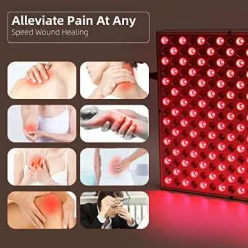 LED-Red-Light-Therapy-Device - 45W LED Panel Deep 660nm and Near-Infrared 850nm LED Light Combo for Skin Beauty, Pain Relief of Muscles and Joints