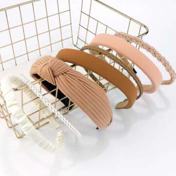 AHONEY 7 Pack Stylish Non Slip Headbands for Women