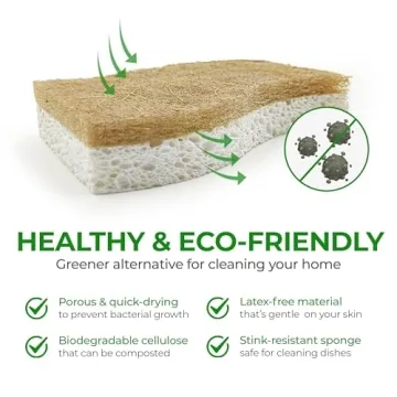 AIRNEX Eco-Friendly Biodegradable Kitchen Sponge Pack of 12