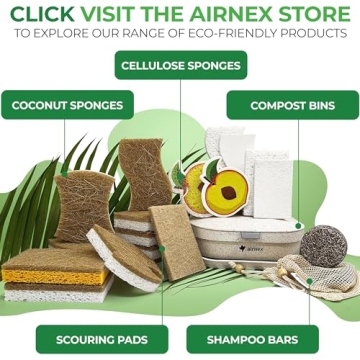 AIRNEX Eco-Friendly Biodegradable Kitchen Sponge Pack of 12