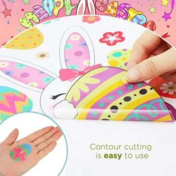 Hianjoo Easter Decorations Window Clings Stickers 120 PCS 9 Sheets, Bunny Chick Eggs Stickers for School Home Office Party Accessory Easter Home Party Ornament Holiday Supplies