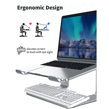 SOUNDANCE Laptop Stand Ergonomic Aluminum Riser for Laptops