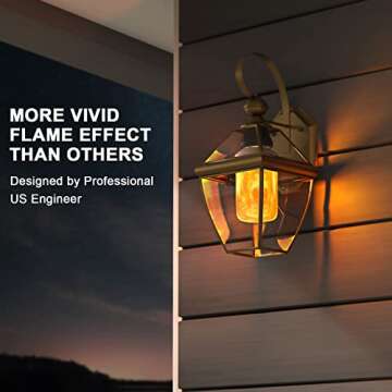 Hompavo Upgraded LED Flame Light Bulbs - 4 Modes for Festive Decor