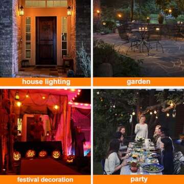 Hompavo LED Flame Light Bulbs with 4 Modes - 4 Pack