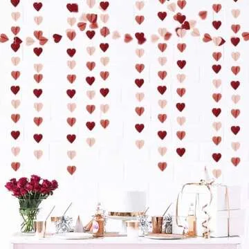 Stunning 39Ft 3D-Heart Garland for Every Celebration