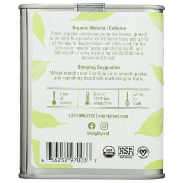 MIGHTY LEAF Organic Matcha Green Tea, 1.5 OZ