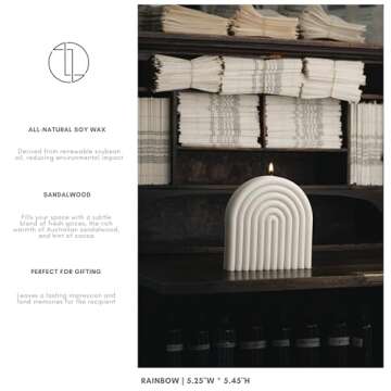 LAWA Rainbow Candle - Elegant Handmade Soy Wax Candle