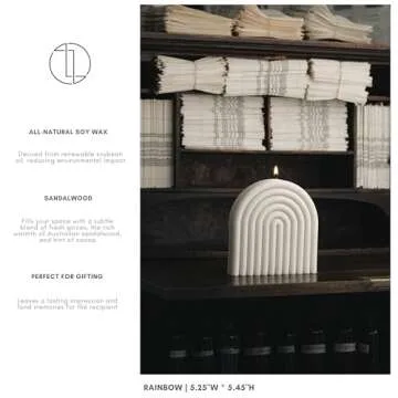LAWA Rainbow Candle - Elegant Handmade Soy Wax Candle
